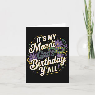 Carte C'Est Mon Mardi Gras Anniversaire Yall New Orleans