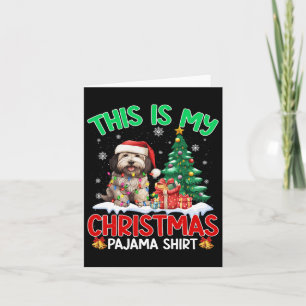 Carte C'Est Mon Pajama De Noël Amoureux de les chiens Ha