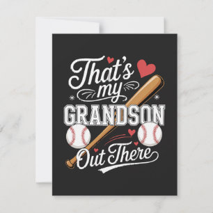Carte C'est mon petit-fils là-bas Baseball
