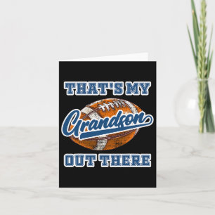 Carte C'est mon petit-fils là-bas cheer de football Gran