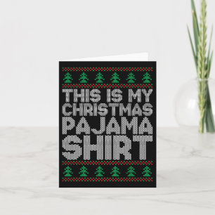 Carte C'Est Mon Pyjama De Noël Drôle Les Hommes De Noël