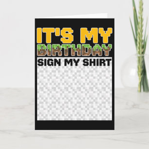 Carte C'est mon signe d'anniversaire Ma chemise Pixel Ga