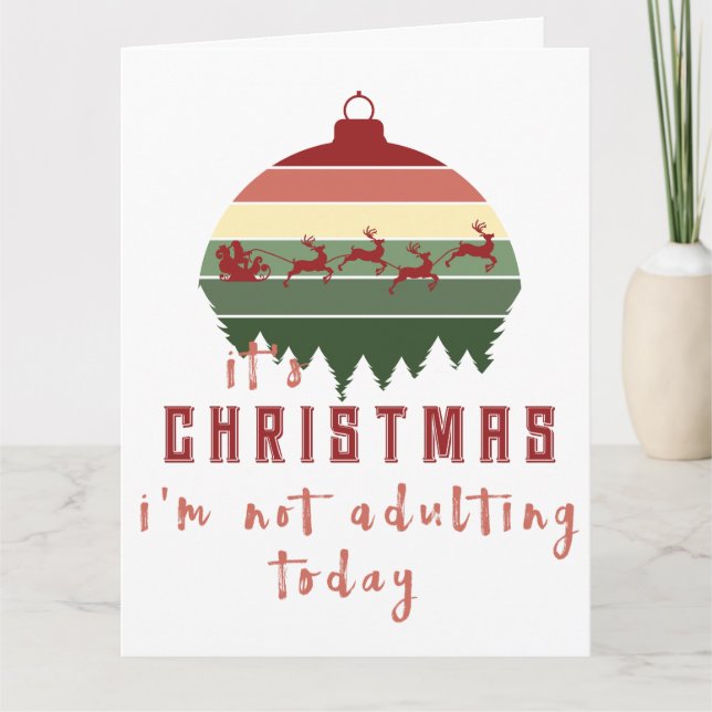 Carte C'est Noël, je ne suis pas adroit aujourd'hui (Devant)