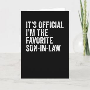 Carte C'est officiel Je suis le Fils Préféré de la Loi