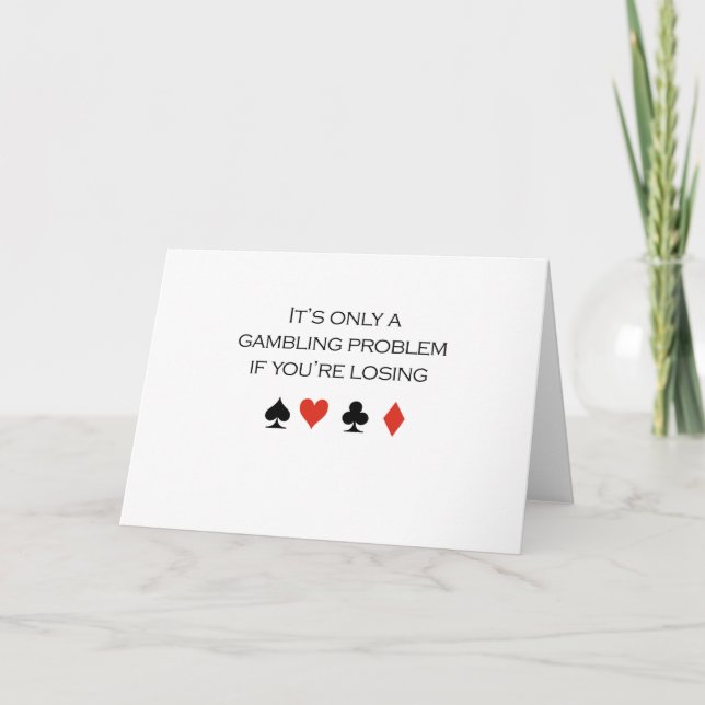 Carte C'est seulement un problème de jeu si vous êtes (Devant)