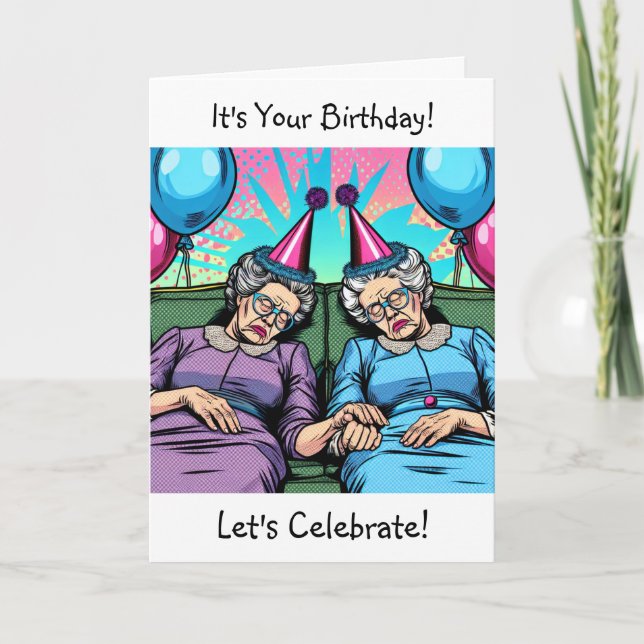 Carte C'est ton anniversaire Célébrons | Anciens amis (Devant)