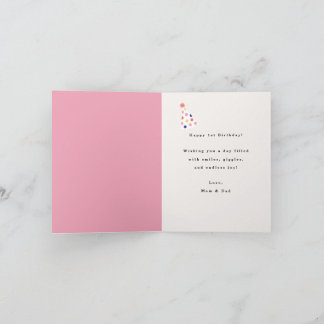 Carte C'est un bon jour pour un 1er anniversaire d'or ro