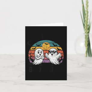 Carte C'Est Un Peu De Feuille De Boite Ghost Retro Hallo