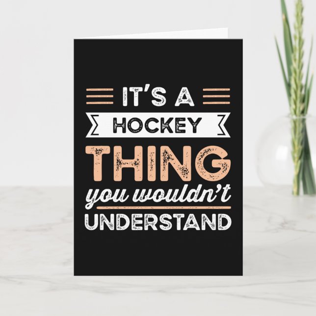 Carte C'est un truc de hockey Drôle de sport amusant Cad (Devant)