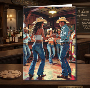Carte C'est votre anniversaire ! Country et Western