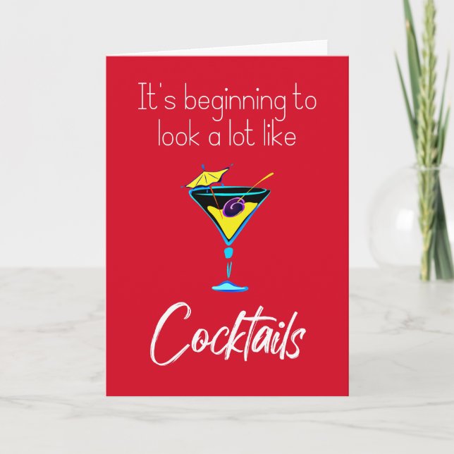 Carte C'est vraiment l'air de la saison des cocktails (Devant)