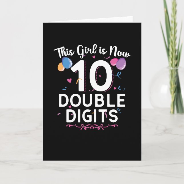 Carte Cette fille a maintenant 10 ans | 10e anniversaire (Devant)