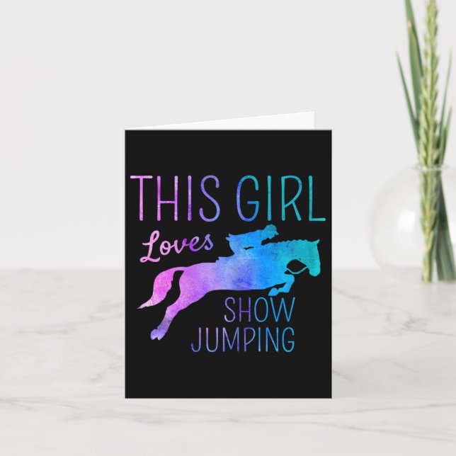 Carte Cette Fille Aime Montrer Chumping Cheval Lover Hor (Devant)