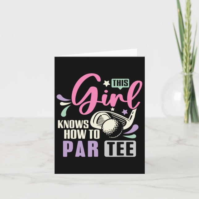 Carte Cette Fille Sait Comment Faire Pour Parier Le Golf (Devant)