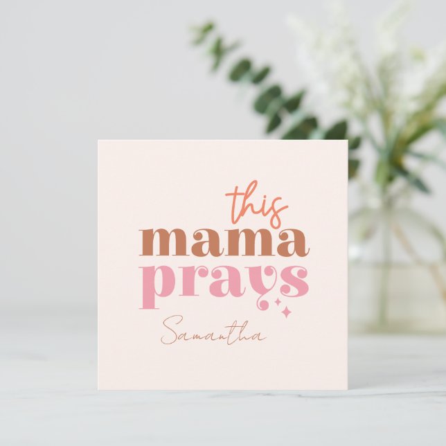 Carte Cette maman prie (Debout devant)