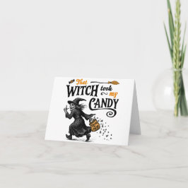 Carte Cette sorcière a pris mes bonbons