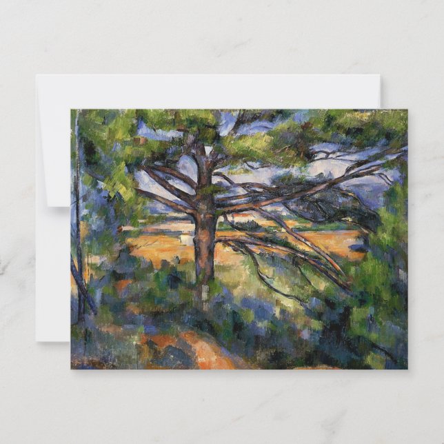 Carte Cezanne - Gros pin et Terre Rouge (Devant)