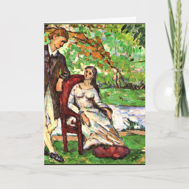 Carte Cezanne - Un couple dans un jardin (Devant)