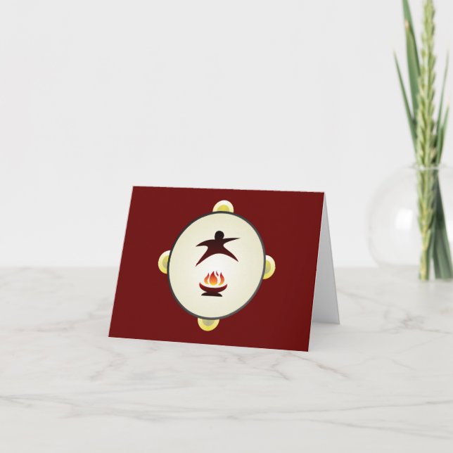 Carte Chaharshanbeh Suri Tambourine Arrière - plan rouge (Devant)