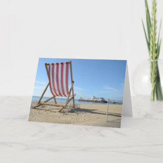 CARTE CHAISE LONGUE GÉANTE, PLAGE DE BOURNEMOUTH,