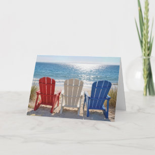Carte Chaises Adirondack d'anniversaire aux couleurs pat
