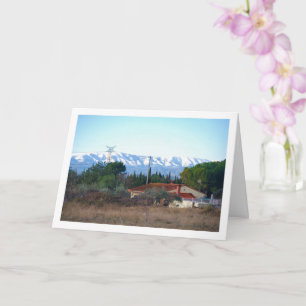 Carte Chalet espagnol et monts Snowy