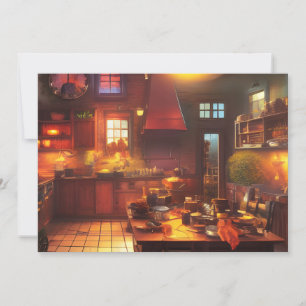 Carte Chaleureux et cosy Art numérique de cuisine