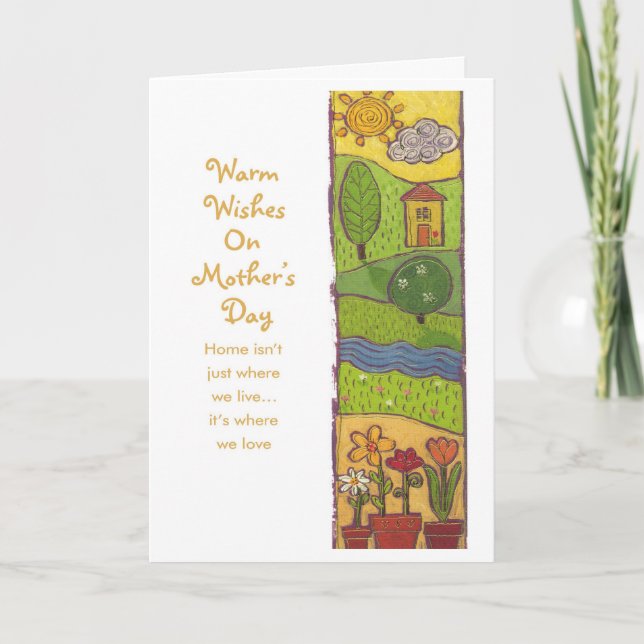 Carte Chaleureux voeux pour la fête des mères (Devant)