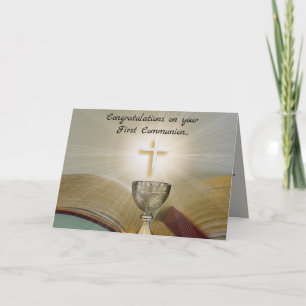 Carte Chalice modifiable et première communion croisée