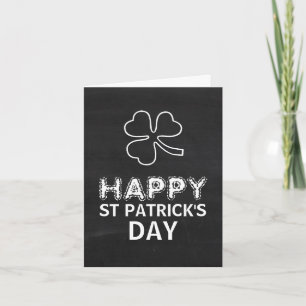 Carte Chalkboard Shamrock, Saint Patrick's Day