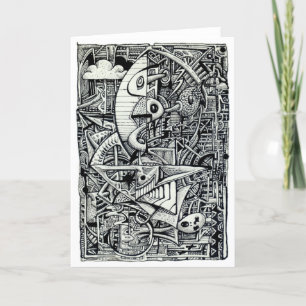 Carte Chambre de rêve, dessin à encre