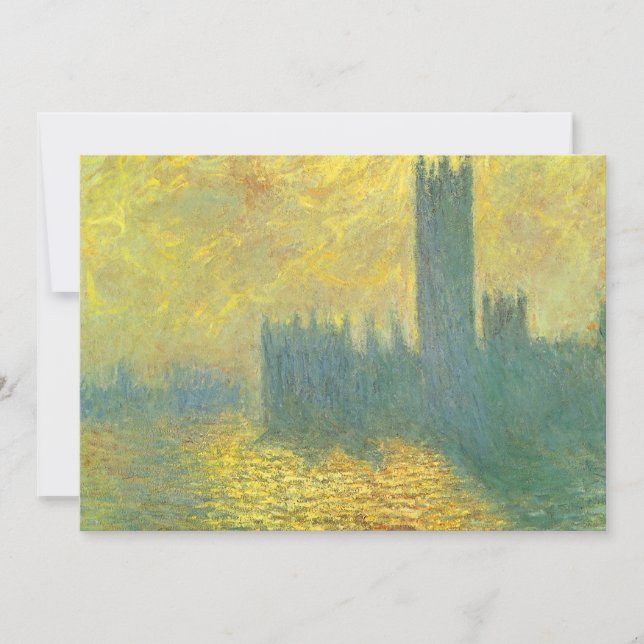 Carte Chambres du Parlement, Stormy Sky par Claude Monet (Devant)