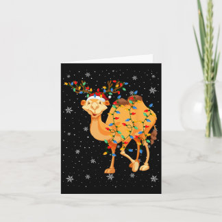 Carte Chameau Animal Santa Hat Luminaires des arbres de 