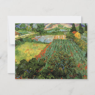 Carte Champ aux coquelicots par Vincent van Gogh