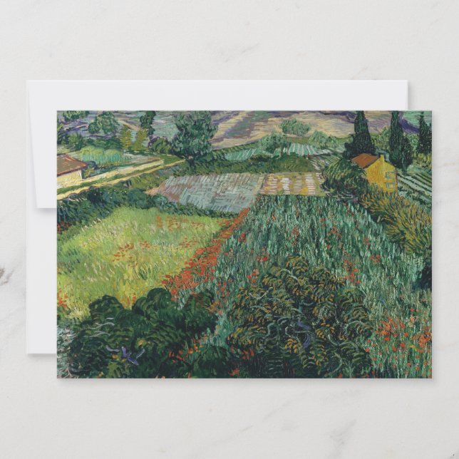 Carte Champ avec des pavois | Vincent van Gogh (Devant)