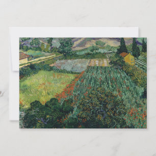 Carte Champ avec des pavois   Vincent van Gogh