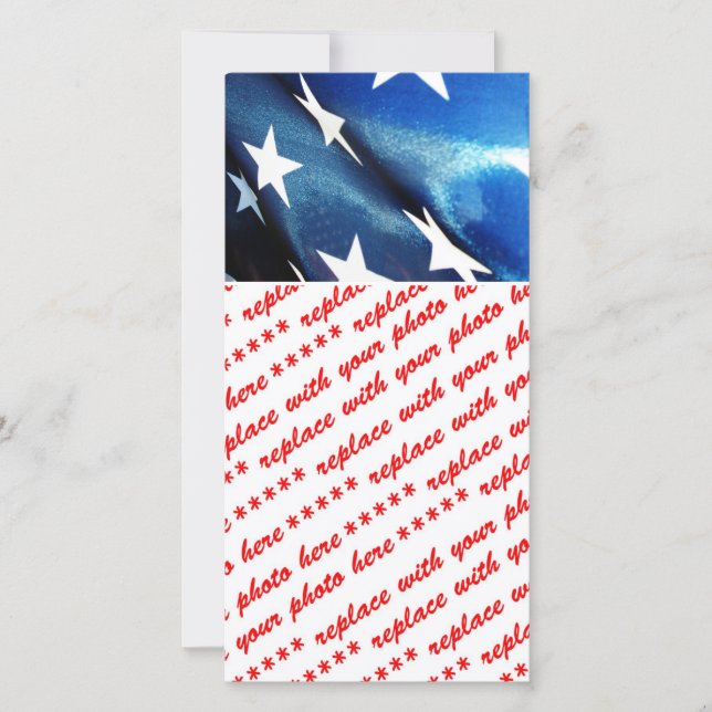 Carte Champ bleu du drapeau américain (Devant)