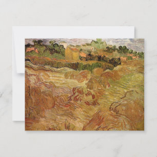 Carte Champ de blé avec Auvers de Vincent van Gogh