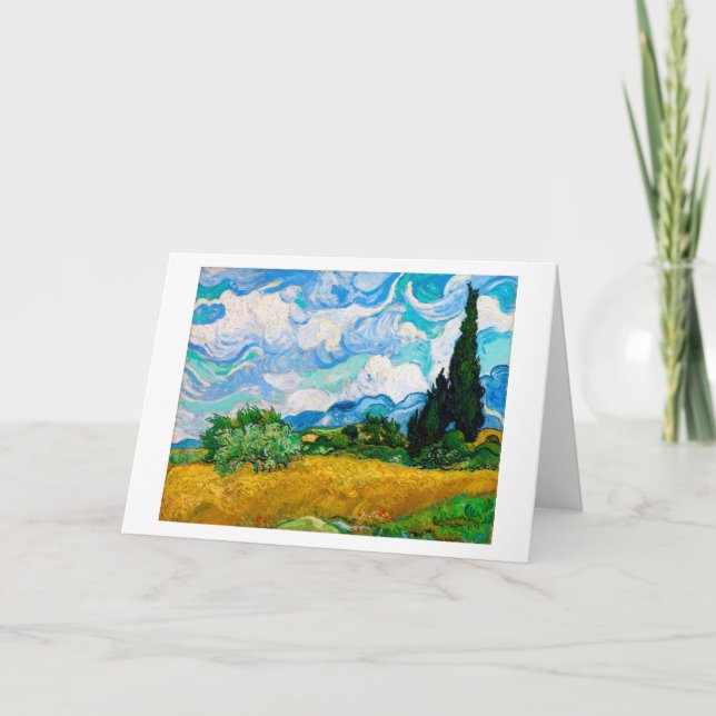 Carte Champ de blé avec Cyprès, Van Gogh (Devant)