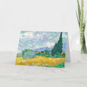 Carte Champ de blé avec cyprès Vincent van Gogh