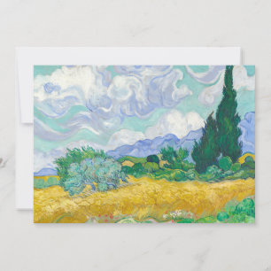 Carte Champ de blé avec cyprès   Vincent van Gogh