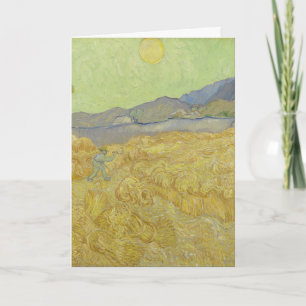 Carte Champ de blé avec faucheur de Van Gogh - Soleil do