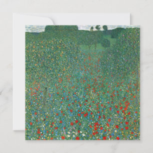 Carte Champ de coquelicots par Gustav Klimt, Art Nouveau