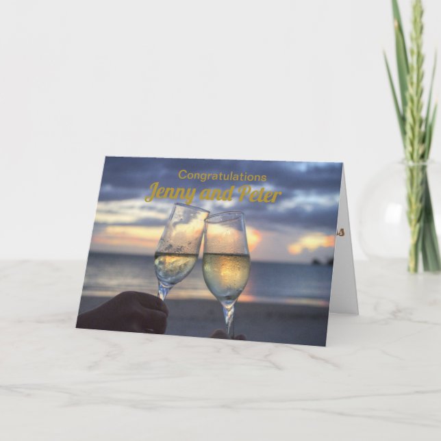 CARTE CHAMPAGNE FLUTTE CONFÉRENCE DE MARIAGE PERSONNALIS (Devant)