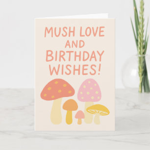 Carte Champignons de Whimsici Pun Pastel Voeux d'anniver