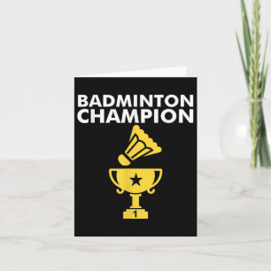 Carte Champion de Badminton Birdie Apparel