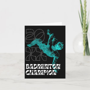 Carte Champion de Badminton Racket Tournament Winne