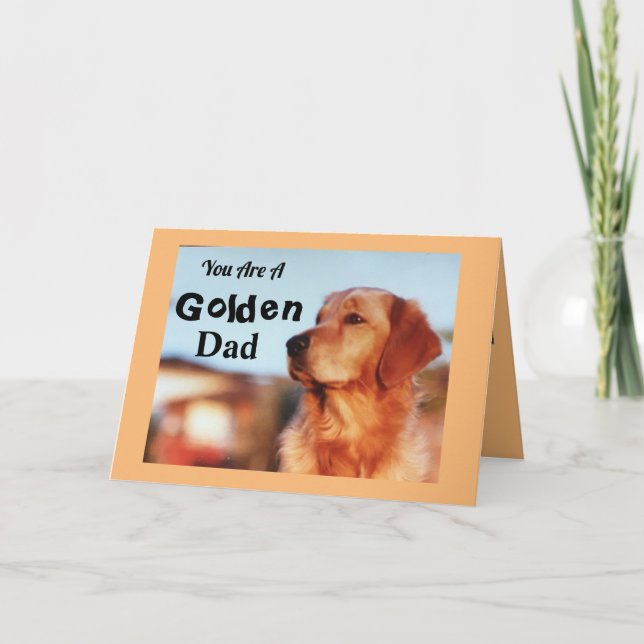 Carte Champion de chiens d'or père de Golden Retriever (Devant)