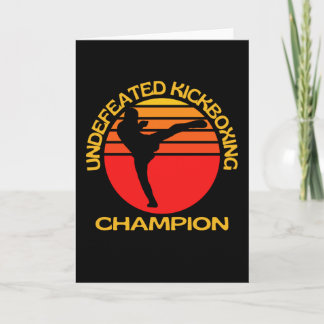 Carte Champion de kickboxing non feated