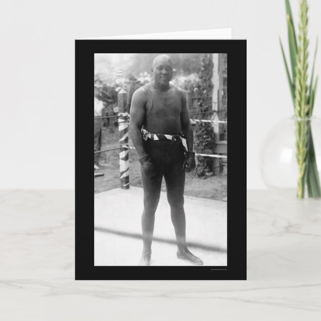 Carte Champion lourd Jack Johnson 1912 de boxe (Devant)